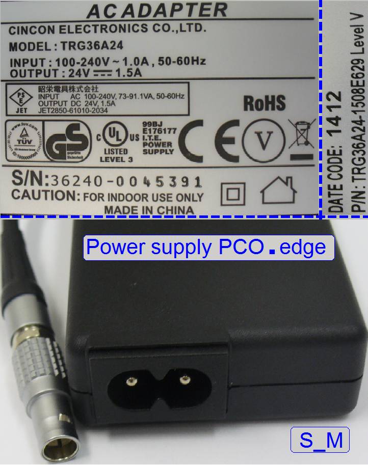 AC/DC Adapter Input: AC100-240V-50/60Hz Output 12V 1.5A - Fiber X Webshop